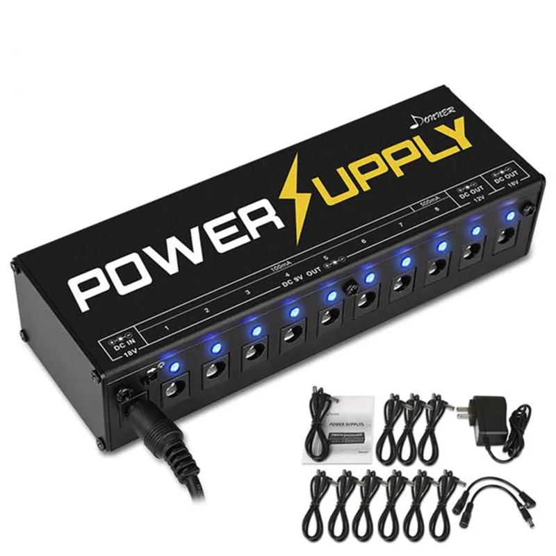 Donner DP-1 Guitar Power Supply with 10 Isolated Outputs