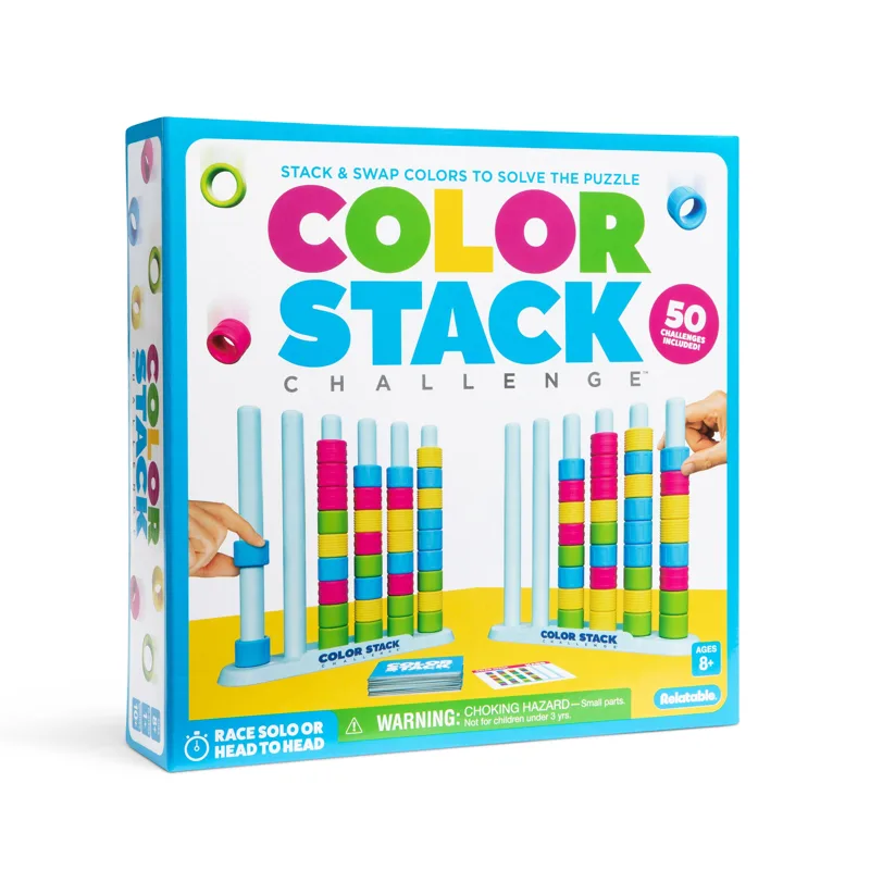 Color Stack Challenge Puzzle Game with Accessories