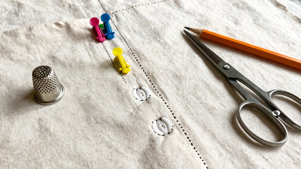 gather materials prepare evenly spaced stitches