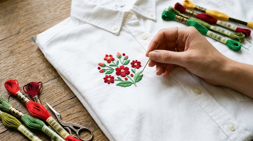 beginner embroidery shirt designs and placement