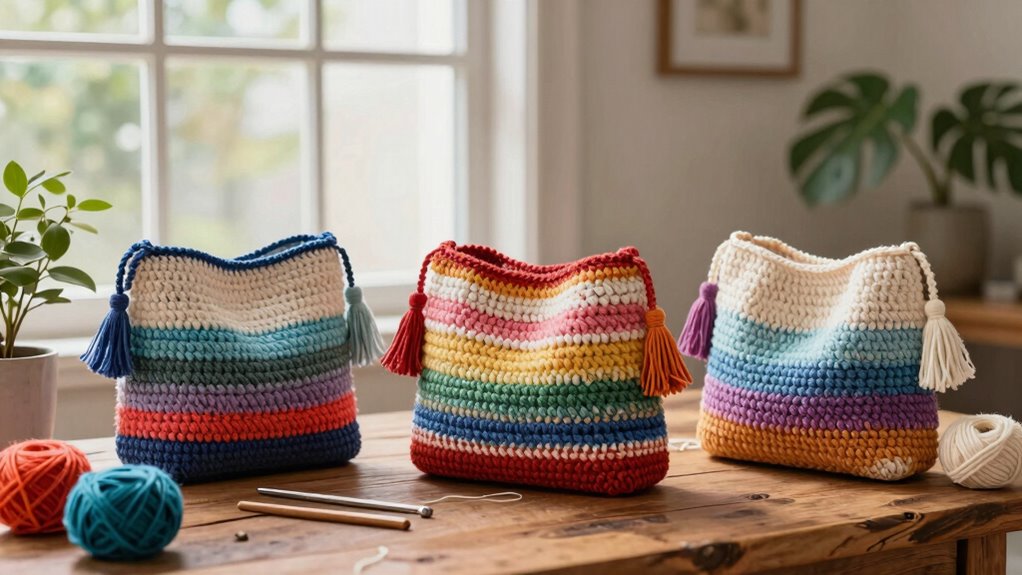 checkerboard star granny bag inspirations