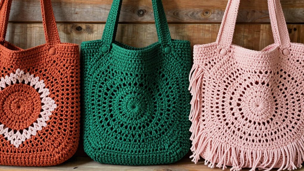 granny square crochet tote ideas